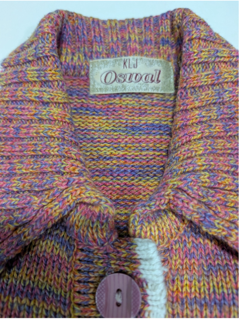 Women's KLJ Oswal Multi-color Floral Knit Cardigan Sweater - Picture 4 of 12
